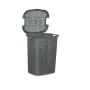Декоративен кош за пране, Пластмаса, Тъмно сив , снимка 2