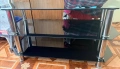 Стъклен рафт за телевизор, снимка 3