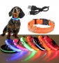 Светещ LED нашийник каишка за куче котка с USB зареждане лед, снимка 4