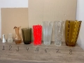 Вази и комплект ваза  и  пепелник - кристални, стъклени и рисувани., снимка 1
