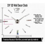 3D Стенен светещ модерен часовник - BLACK, Home Decor Clock 3D, DC-162, снимка 7