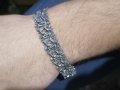 Уникална мъжка сребърна гривна , снимка 2