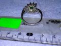 ПРЕКРАСЕН СКЪПОЦЕНЕН ПОСРЕБРЕН МЕДЕН АР НУВО ПРЪСТЕН с ЮВЕЛИРНО ФАСЕТИРАН ПЕРИДОТ и ЦИРКОНИ 37382, снимка 10