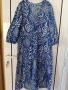 H&M  рокля в бяло и синьо от памук, снимка 1