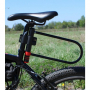 Катинар за колело, Заключващо устройство, Ключ, за велосипед, 180мм х 320мм, Черен