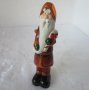Дядо Мраз -  керамика, стара фигура, свещник и запалка Коледа, антика, снимка 6