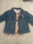 Дънково яке с блузка размер 104, снимка 1 - Детски якета и елеци - 42633900