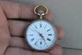 Швейцарски джобен сребърен часовник , снимка 1