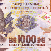 ❤️ ⭐ Гвинея 2018 1000 франка UNC нова ⭐ ❤️, снимка 2 - Нумизматика и бонистика - 44680359