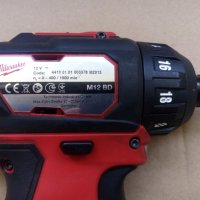 оригинален Milwaukee M12 BD 1/4 hex бит винтоверт 12V, снимка 8 - Винтоверти - 42301717