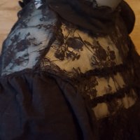готик романтик вампир Дракула блуза с висока дантелена яка марка Dorothy Perkins , снимка 4 - Тениски - 35890120