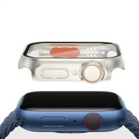Кейс + Стъклен Протектор за Apple Watch 6 | SE | 5 | 4 - 44mm - Aдаптер към Apple Watch Ultra, снимка 2 - Смарт гривни - 41170188