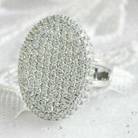 Дамски пръстен с бели циркони, снимка 1 - Пръстени - 41875366