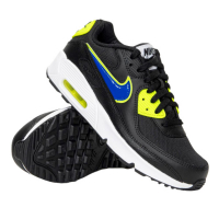 НАМАЛЕНИЕ!!!Детски спортни обувки NIKE AIR MAX 90GS Черно със син и яркозелен акцент, снимка 3 - Детски маратонки - 36151643