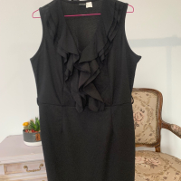 Елегантна черна рокля в размер XL, снимка 10 - Рокли - 44518647