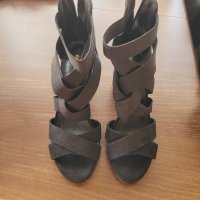 Дамски сандали от велур, снимка 1 - Сандали - 41549373