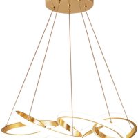 Лампа за трапезария LED висулка Дизайн на димируем пръстен Лампа за маса за хранене Модерен полилей , снимка 7 - Лампи за таван - 41249167