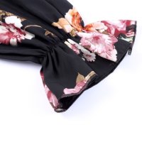 Дамска блуза в черно с ефектни презрамки с бродирани цветя, снимка 14 - Блузи с дълъг ръкав и пуловери - 42156075
