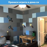 Майнкрафт Факла Лампа - Minecraft Torch за СТЕННО и НАСТОЛНО поставяне, снимка 6 - Образователни игри - 41568135