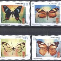 Чисти марки Фауна Пеперуди 2012 Куба, снимка 1 - Филателия - 41618264
