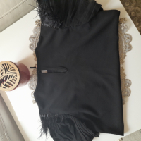 Дамска блуза с къс ръкав с пера, снимка 2 - Потници - 36204033