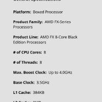 Процесор AMD FX-8320 8x4.00Ghz , снимка 2 - Процесори - 41831392