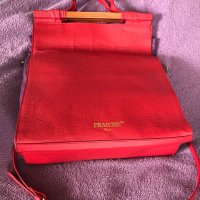 Дамска чанта корал червена и лилаво ретро стил дълга дръжка , снимка 9 - Чанти - 40397251