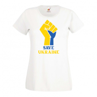 Дамска тениска SAVE UKRAINE спрете войната, подкрепям Укркайна, снимка 6 - Тениски - 36114533