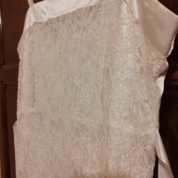 Нежна бяла дантелена рокля с презрамки, снимка 2 - Рокли - 41410637
