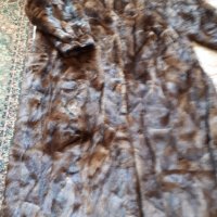 Дълго палто от норка/визон/ - кафяво, снимка 3 - Палта, манта - 34133953