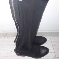 Два артикула . Мъжки елегантни обувки и дамски ластичен ефектен черен ботуш, снимка 4 - Ежедневни обувки - 44177505