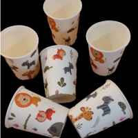 Джунгла Сафари Зоо Диви животни 10 бр картонени чаши чашки парти рожден ден, снимка 1 - Чаши - 36228880