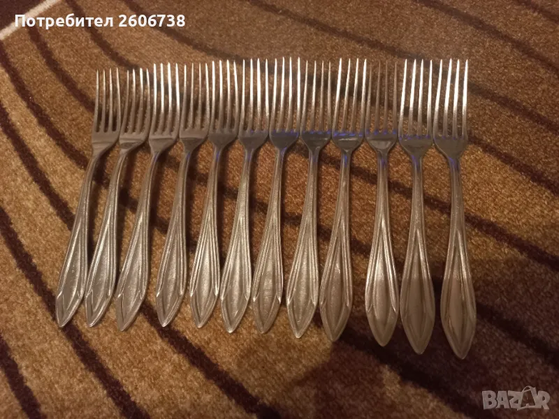 Български вилици Сърп и чук Велико Търново 18 см , снимка 1