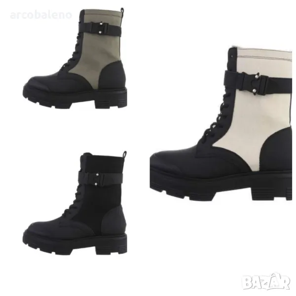 Дамски боти с връзки, 3цвята , снимка 1