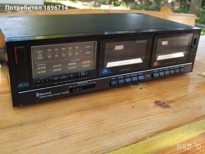 Двоен касетъчен дек  Sherwood CD 345, снимка 1