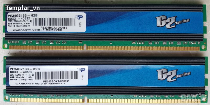 PATRIOT G2 series 2x4 DDR3 2133 //2x4 DDR3 1600, снимка 1