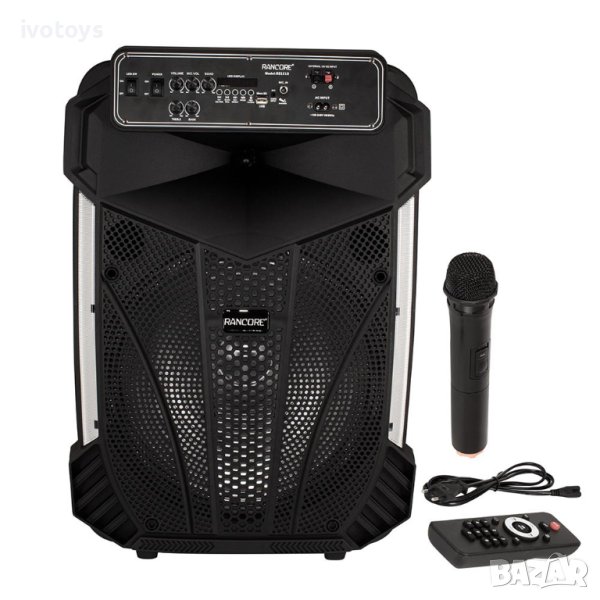 Активна тонколона Rancore RS151X, 16W, 65dB, USB кабел, дистанционно управление, безжичен микрофон, снимка 1