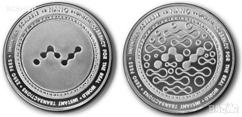Nano coin / Нано монета ( NANO ) - Silver, снимка 1