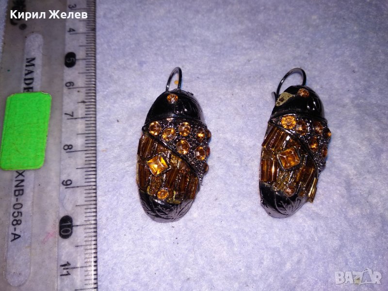 СРЕБРИСТИ КРИСТАЛНИ МЕСИНГОВИ ВИНТИДЖ АРТ ОБЕЦИ 38607, снимка 1