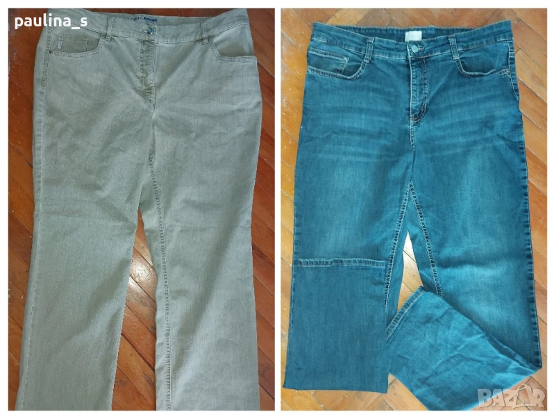 Два различни броя / Еластични дънки с прави крачоли "Zerres" и "Mac" / голям размер , снимка 1