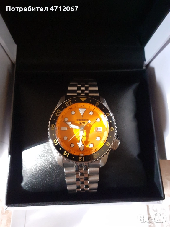 Seiko 5 Sports GMT Mikan Orange, снимка 1