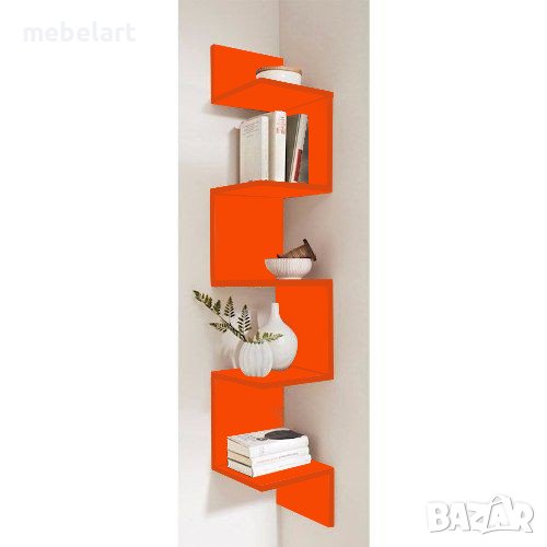 Ъглова етажерка - Оранжево, снимка 1