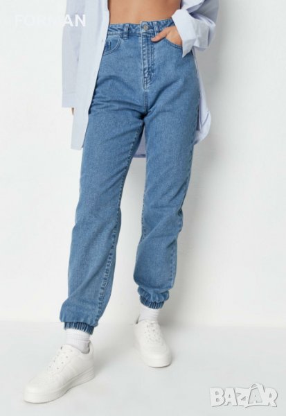 -20% СТРАХОТНИ дънки с висока талия и ластик в долния край на крачола, снимка 1