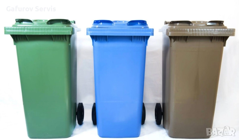 Пластмасова кофа на колела 120–240 л с капак – HDPE, устойчива и удобна, снимка 1