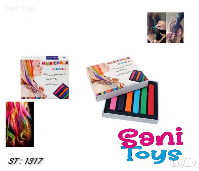 Тебешири за коса, 6 броя, снимка 1