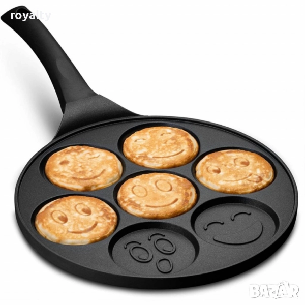 Тиган за палачинки с форми на емотикони – перфектен за весела и вкусна закуска, снимка 1