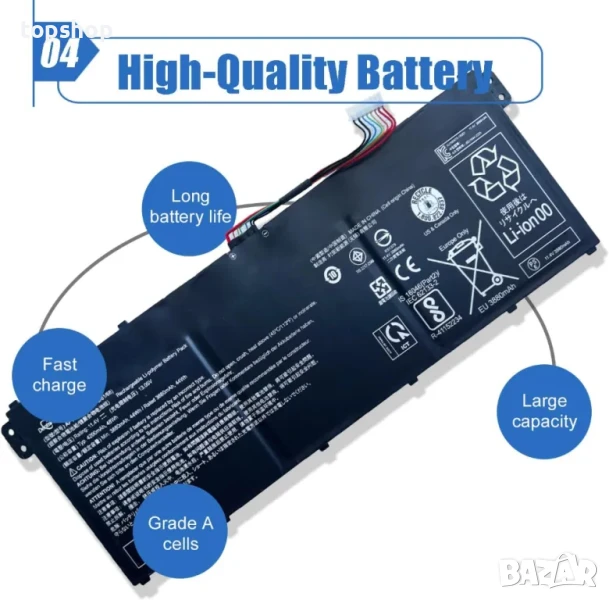 НОВА Батерия AP18C4K за Acer Aspire 3 A315-42 A315-54 Aspire 5 A514-52 A515-43 A515-52K A515-54, снимка 1