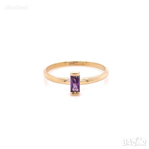 Златен дамски пръстен 1,35гр. размер:54 14кр. проба:585 модел:21858-1, снимка 1