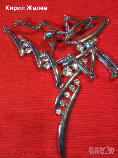 НЕЖНО АРИСТОКРАТИЧНО СТИЛНО КОЛИЕ с ЦИРКОНИ и БЯЛА ПОЗЛАТА 9182, снимка 1