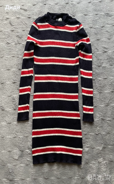 Дамска еластична рокля по тялото с дълъг ръкав, снимка 1